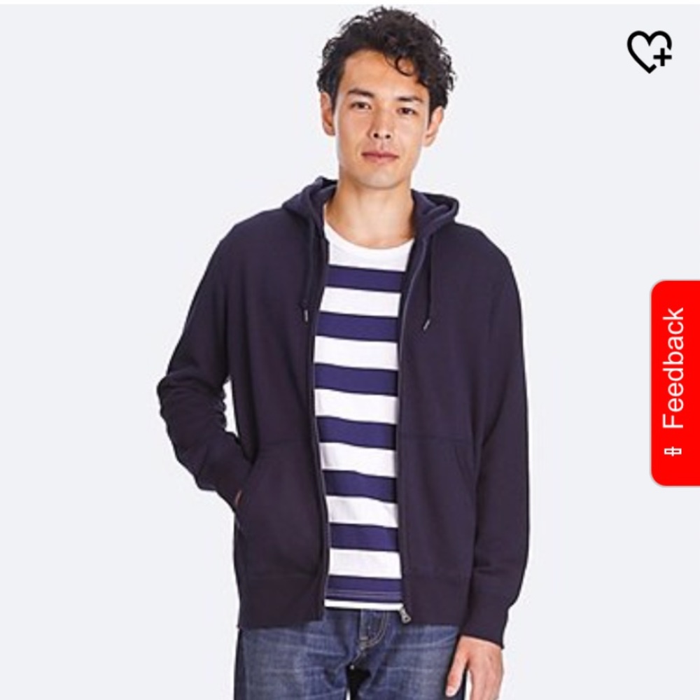 NWOT Men’s medium Uniqlo zip up hoodie - navy